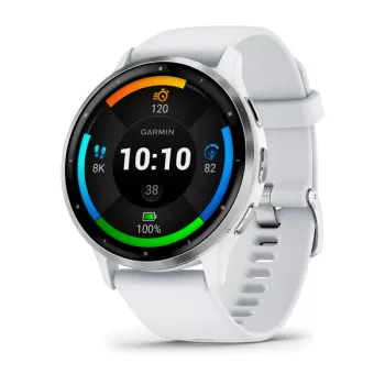   Garmin Venu 3 homokkő, ezüst kerettel, szilikon szíjjal (ED)