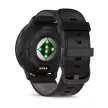Garmin Venu 3 fekete, fekete kerettel, bőr és szilikon szíjjal (ED)