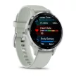 Garmin Venu 3S zsálya, ezüst kerettel, szilikon szíjjal (ED)