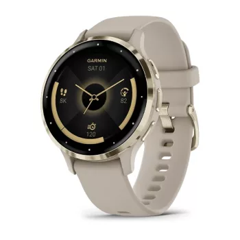   Garmin Venu 3S francia szürke-krémarany, szilikon szíjjal (ED)