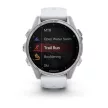 Garmin Fenix 8 43 mm Amoled, ezüst, fehér szilikon szíjjal (ED)