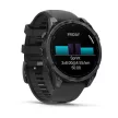 Garmin Fenix 8 47 mm Amoled sötétszürke, fekete szilikon szíjjal (ED)