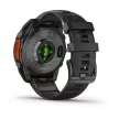 Garmin Fenix 8 47 mm Amoled sötétszürke, fekete szilikon szíjjal (ED)