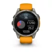 Garmin Fenix 8 47 mm Amoled Sapphire titánium, narancs/grafit szilikon szíjjal (ED XD)