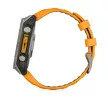 Garmin Fenix 8 47 mm Amoled Sapphire titánium, narancs/grafit szilikon szíjjal (ED XD)