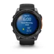 Garmin Fenix 8 51 mm Amoled, sötétszürke, fekete szilikon szíjjal (ED)