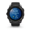 Garmin Fenix 8 51 mm Amoled Sapphire karbonszürke DLC titanium, fekete szilikon szíjjal (ED XD)