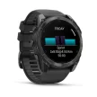 Garmin Fenix 8 51 mm Amoled Sapphire karbonszürke DLC titanium, fekete szilikon szíjjal (ED XD)