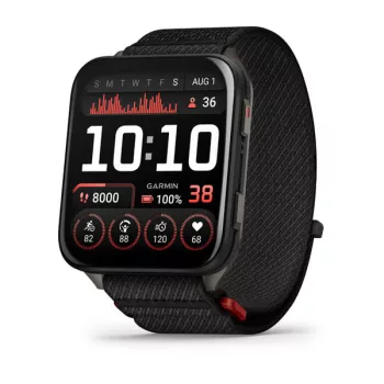   Garmin Venu X1 fekete Titanium, fekete ComfortFit Nylon szíjjal (ED)