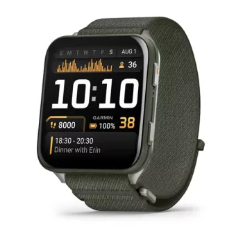   Garmin Venu X1 mohazöld Titanium, mohazöld ComfortFit Nylon szíjjal (ED)