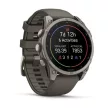 Garmin Fenix 9 47mm AMOLED Titanium kavicsszürke szilikon szíjjal (ED)