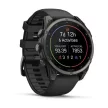 Garmin Fenix 9 47mm AMOLED szürke DLC Titanium fekete szilikon szíjjal (ED)