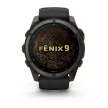 Garmin Fenix 9 51mm AMOLED szürke DLC Titanium fekete szilikon szíjjal (ED)