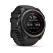 Garmin Fenix 9 51mm AMOLED szürke DLC Titanium fekete szilikon szíjjal (ED)