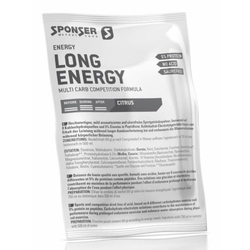 Sponser Long Energy 5% Protein izotóniás italpor citrus (citrom ízesítésű) 60 g
