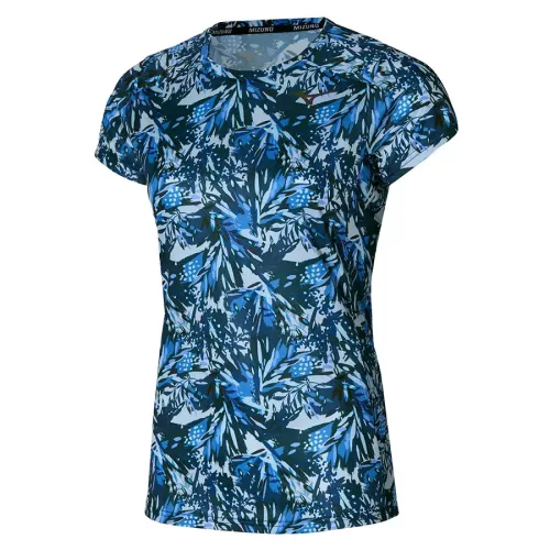 Mizuno Two Loop Tee Print női rövid ujjú futópóló