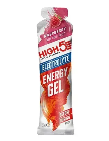 High5 Energy Gel Electrolyte energia zselé Raspberry (málna ízesítésű) 60 g