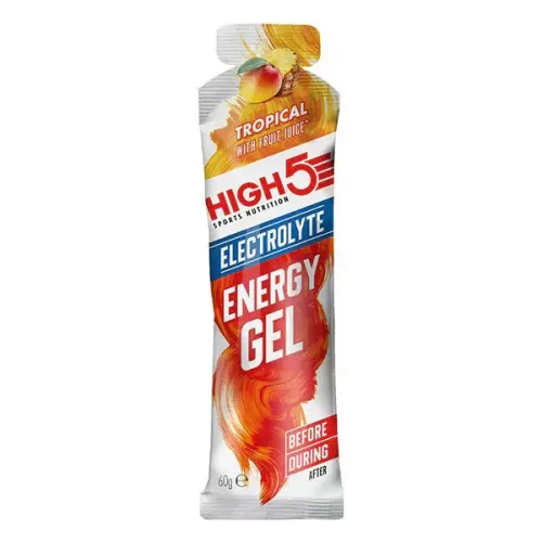 High5 Energy Gel Electrolyte energia zselé Tropical (trópusi gyümölcs ízesítésű) 60 g