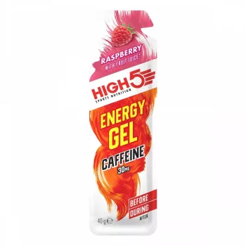   High5 Energy Gel Caffeine energia zselé Raspberry (málna ízesítésű) 40 g