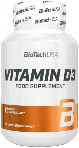 BioTech USA Vitamin D3 d-vitamin 120 tablets