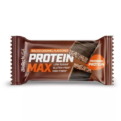 BioTech USA Protein Max fehérjeszelet Salted Caramel (sós karamell ízesítésű) 45 g