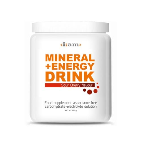 I:AM Mineral +Energy Drink Sour Cherry izotóniás italpor (meggy ízesítésű) 800 g