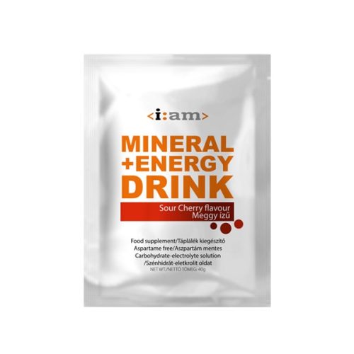 I:AM Mineral +Energy Drink izotóniás italpor (meggy ízesítésű) 40g