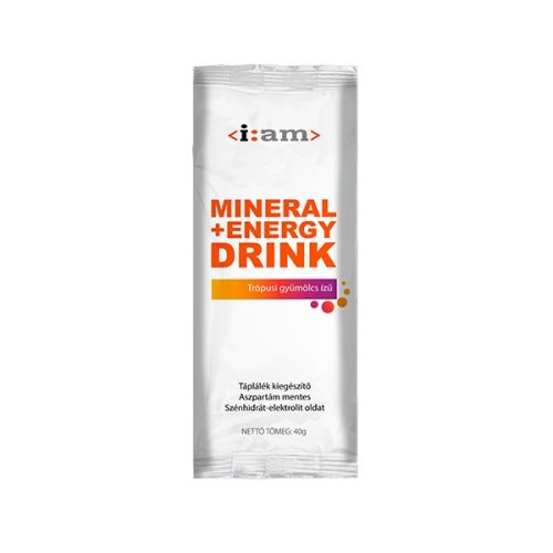 I:AM Mineral +Energy Drink Tropical izotóniás italpor (trópusi gyümölcs ízesítésű) 40g
