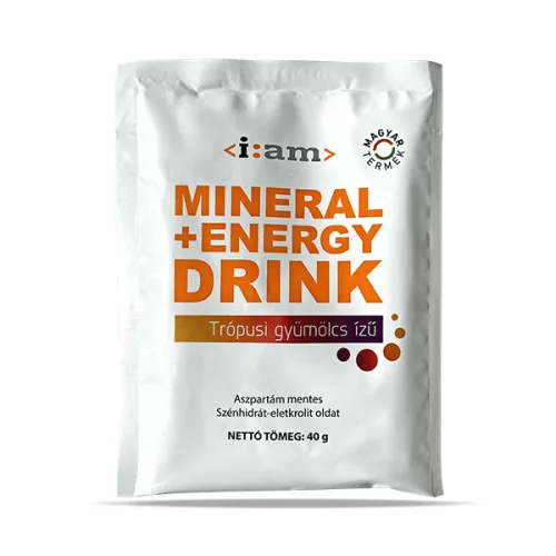 I:AM Mineral +Energy Drink izotóniás italpor (trópusi gyümölcs ízesítésű) 40g