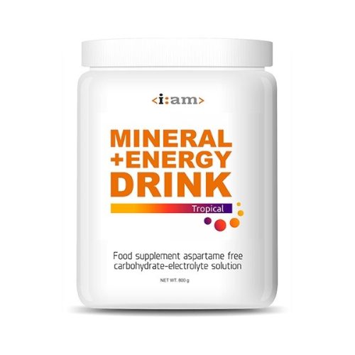 I:AM Mineral +Energy Drink Tropical izotóniás italpor (trópusi gyümölcs ízesítésű) 800 g