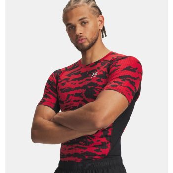   Under Armour HeatGear Printed Compression SS férfi rövid ujjú futópóló