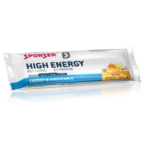 Sponser High Energy energiaszelet (sárgabarack-vanília ízesítésű) 45 g