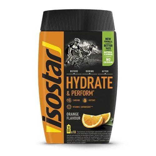 Isostar Hydrate & Perform izotóniás italpor (narancs ízesítésű) 400 g