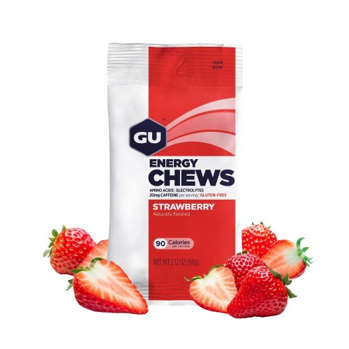 GU Energy Chews gumicukor Strawberry (eper ízesítésű) 60 g