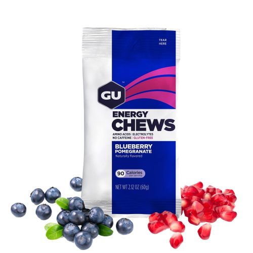 GU Energy Chews gumicukor Blueberry Pomegranate (kék áfonya-gránátalma ízesítésű) 60 g