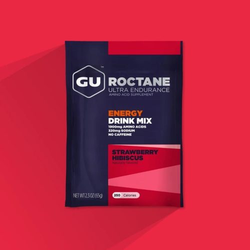 GU Roctane Energy Drink Mix izotóniás italpor Strawberry Hibiscus (eper-hibiszkusz ízesítésű) 65 g