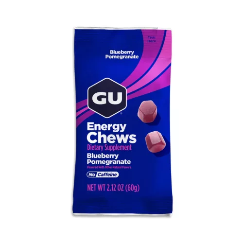 GU Energy Chews gumicukor Blueberry Pomegranate (kék áfonya-gránátalma ízesítésű) 60 g