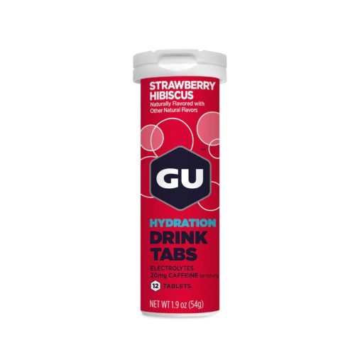 GU Hydration Drink Tabs pezsgőtabletta Strawberry Hibiscus (eper-hibiszkusz ízesítésű) 12 db