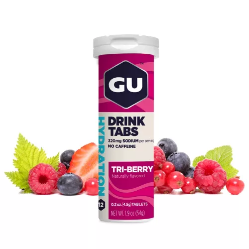 GU Hydration Drink Tabs pezsgőtabletta Tri-Berry (erdei gyümölcs ízesítésű) 12 db