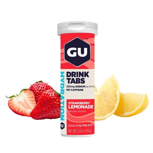 GU Hydration Drink Tabs pezsgőtabletta Strawberry Lemonade (eper-limonádé ízesítésű) 12 db
