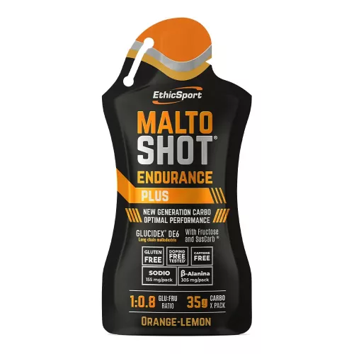 EthicSport Malto Shot Endurance Plus energia zselé (narancs-citrom ízesítésű) 50 ml