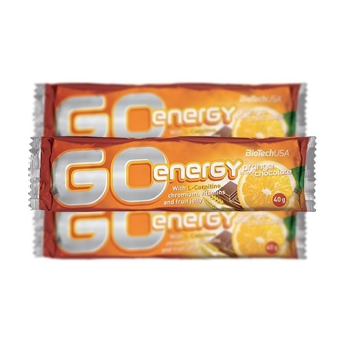BioTech USA GO Energy energiaszelet (narancs-étcsokoládé ízesítésű) 40 g
