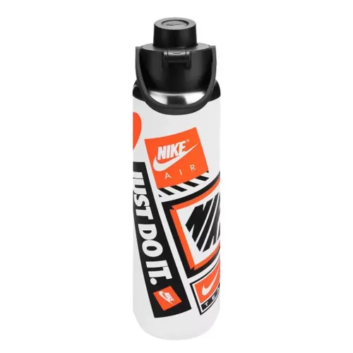 Nike SS Recharge Chug Bottle 24 oz Graphic White/ Black 700 ml