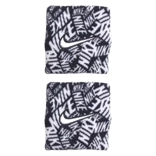 Nike Swoosh Wristbands csuklószorító Black/White/White