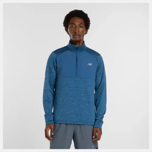 New Balance Athletics Heat Grid 1/2 Zip férfi hosszú ujjú téli futófelső M
