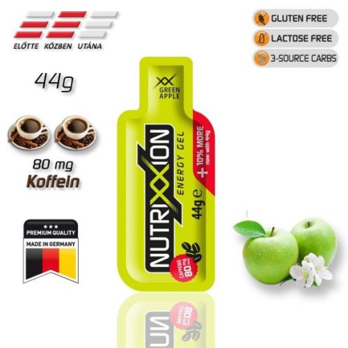 Nutrixxion Energy Gel XX Force energia zselé Green Apple (zöldalma ízesítésű) 44 g