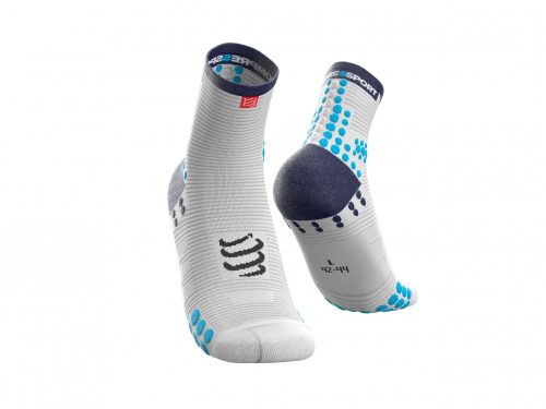 CompresSport Pro Racing Socks V3.0 Run (High) White Blue futózokni 39-41