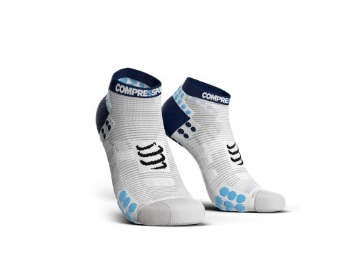 CompresSport Pro Racing Socks V3.0 Run (Low) White Blue_39-41