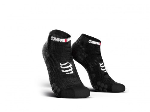 CompresSport Pro Racing Socks V3.0 Run (Low) Black futózokni 39-41