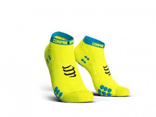 CompresSport Pro Racing Socks V3.0 Run (Low) Fluo Yellow futózokni 39-41